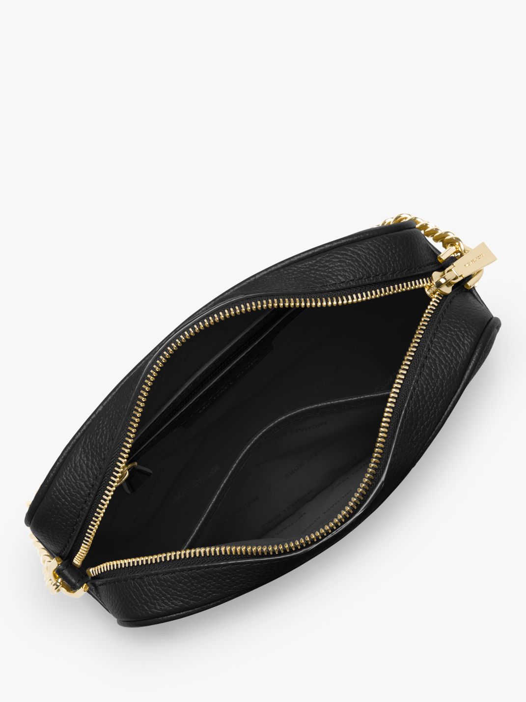 MICHAEL Michael Kors Ginny Leather Camera Cross Body Bag, Black