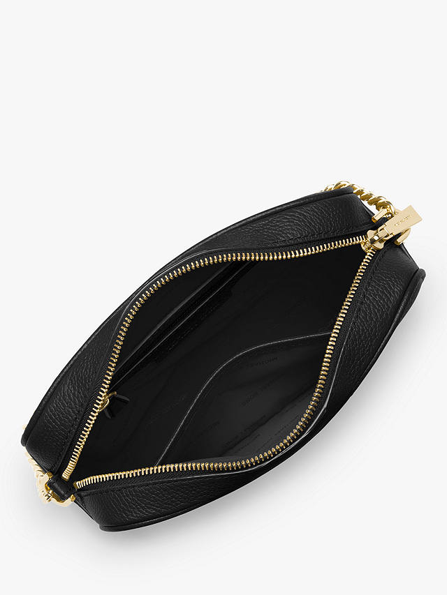 MICHAEL Michael Kors Crossbody Leather Camera Bag, Black at John Lewis & Partners