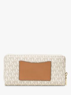 MICHAEL Michael Kors Jet Set Travel Leather Large Print Purse, Vanilla