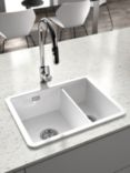 Clearwater Metro 1.5 Bowl Ceramic Kitchen Sink, White