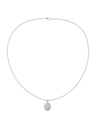 Susan Caplan Vintage D'Orlan Silver Plated Swarovski Crystal Pendant Necklace, Silver