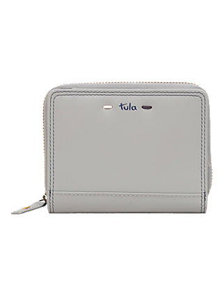 Tula Violet Leather Small Zip Around Wallet Purse