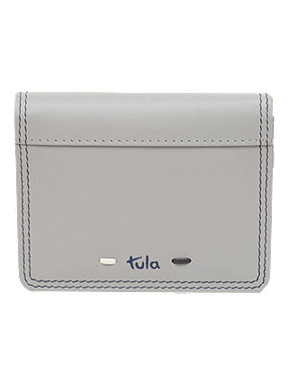 Tula Violet Leather Small Card Holder, Grey