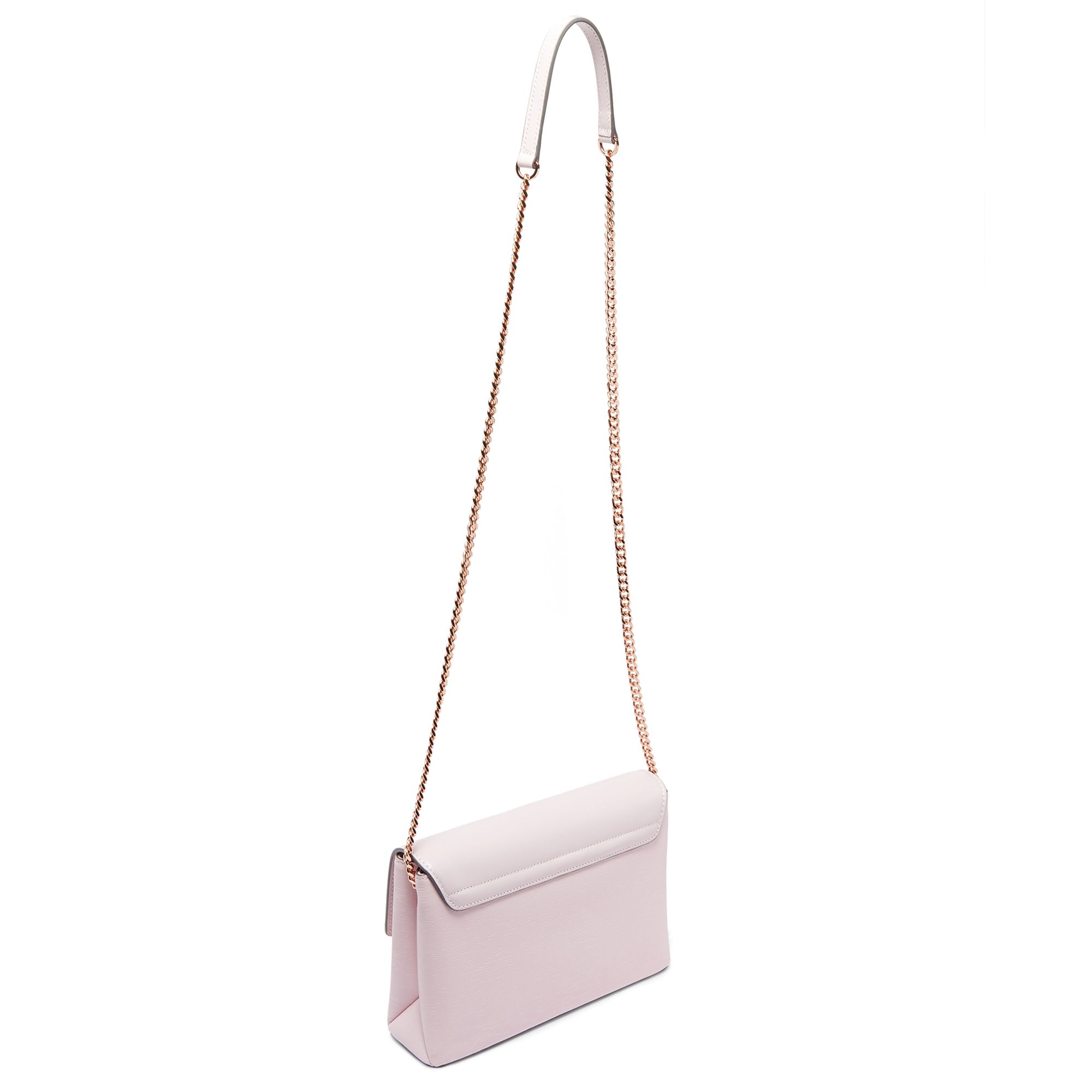 Ted Baker Leiza Leather Small Cross Body Bag, Dusky Pink