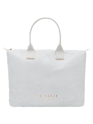 Ted Baker Remaa Text Large Tote Bag, Light Grey