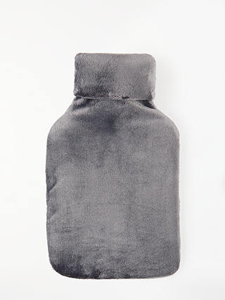 John Lewis & Partners Extra Soft Hot Water Bottle, Dark Grey
