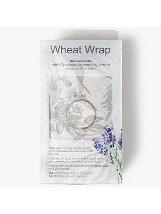 John Lewis Fern Printed Wheat Wrap, Grey