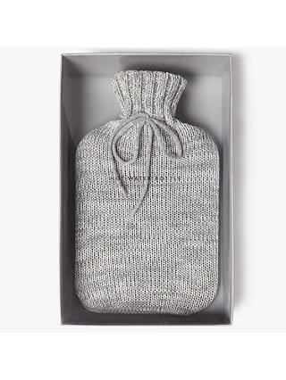 John Lewis Knitted Hot Water Bottle, Grey