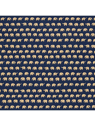 John Louden Elephant Fabric, Navy