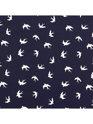 John Louden Swallows Print Fabric, Navy