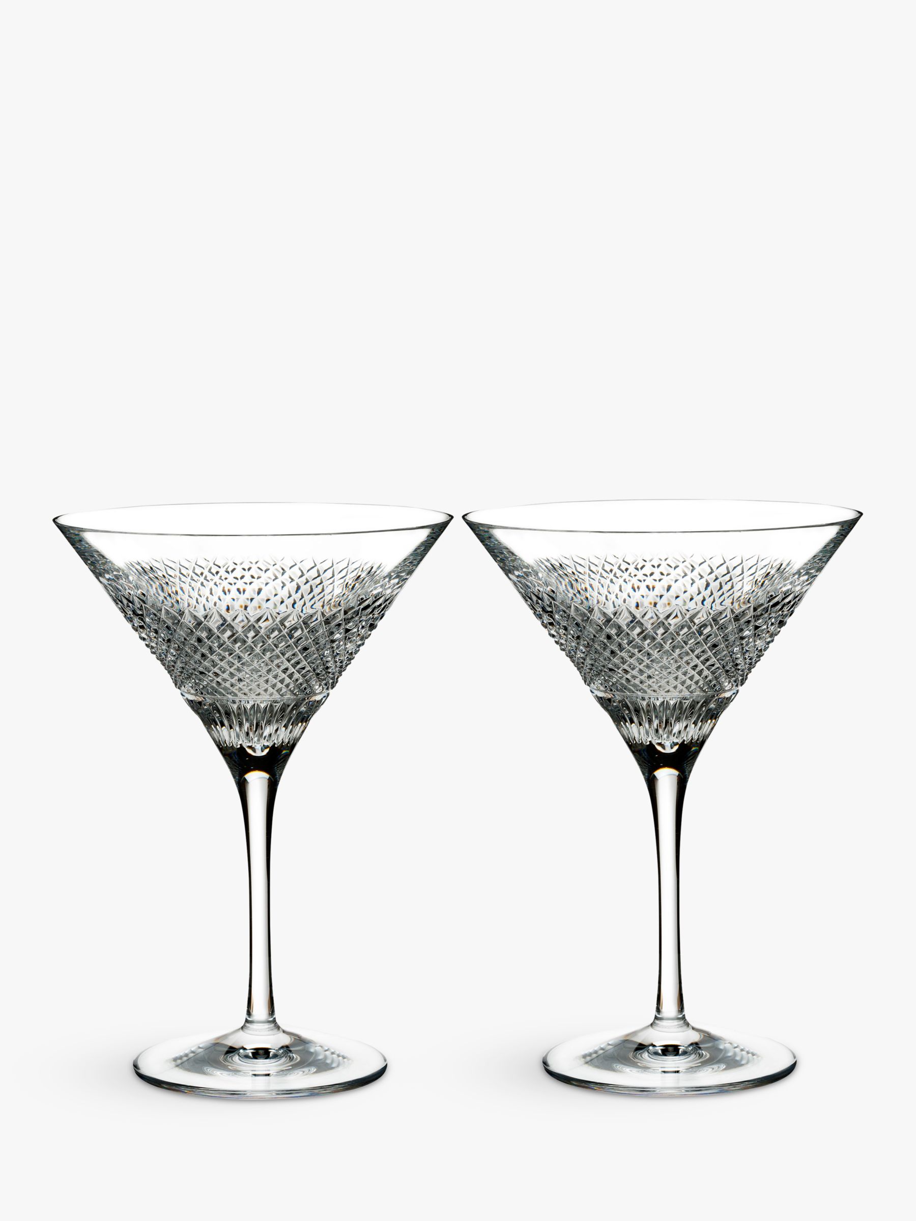 DIAMANTE Black Martini Glasses Pair of Black Crystal Martini Glasses 
