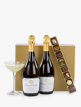 John Lewis & Partners Prosecco Duo and Chocolates Gift Box
