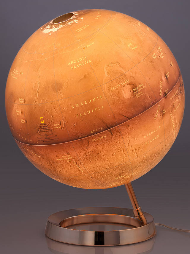 National Geographic Mars Illuminated Globe, Red, 30cm