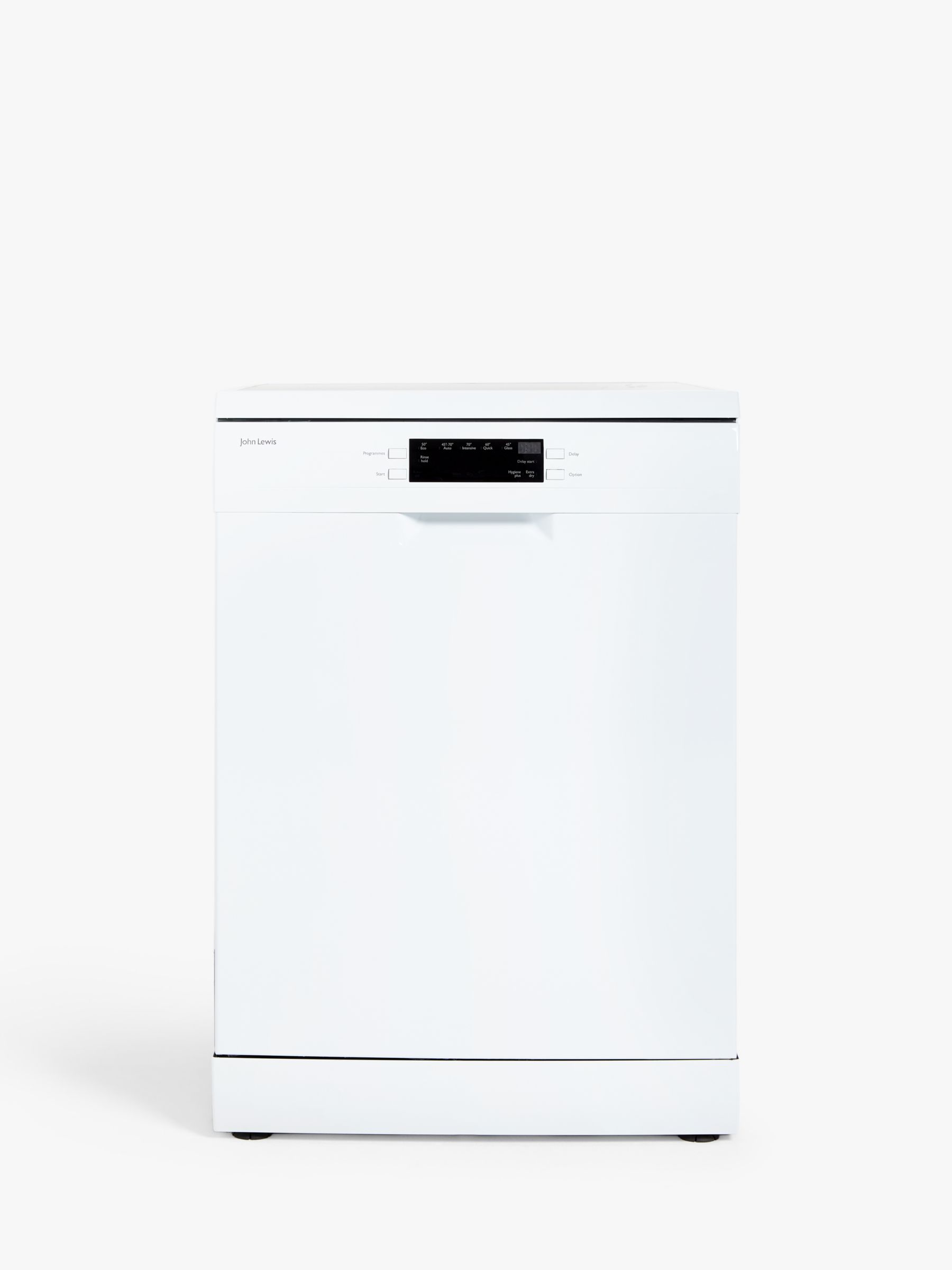 John Lewis JLDWW1327 Freestanding Dishwasher, White