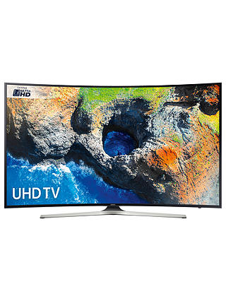 Samsung UE49MU6220 Curved HDR 4K Ultra HD Smart TV, 49" with TVPlus, Black