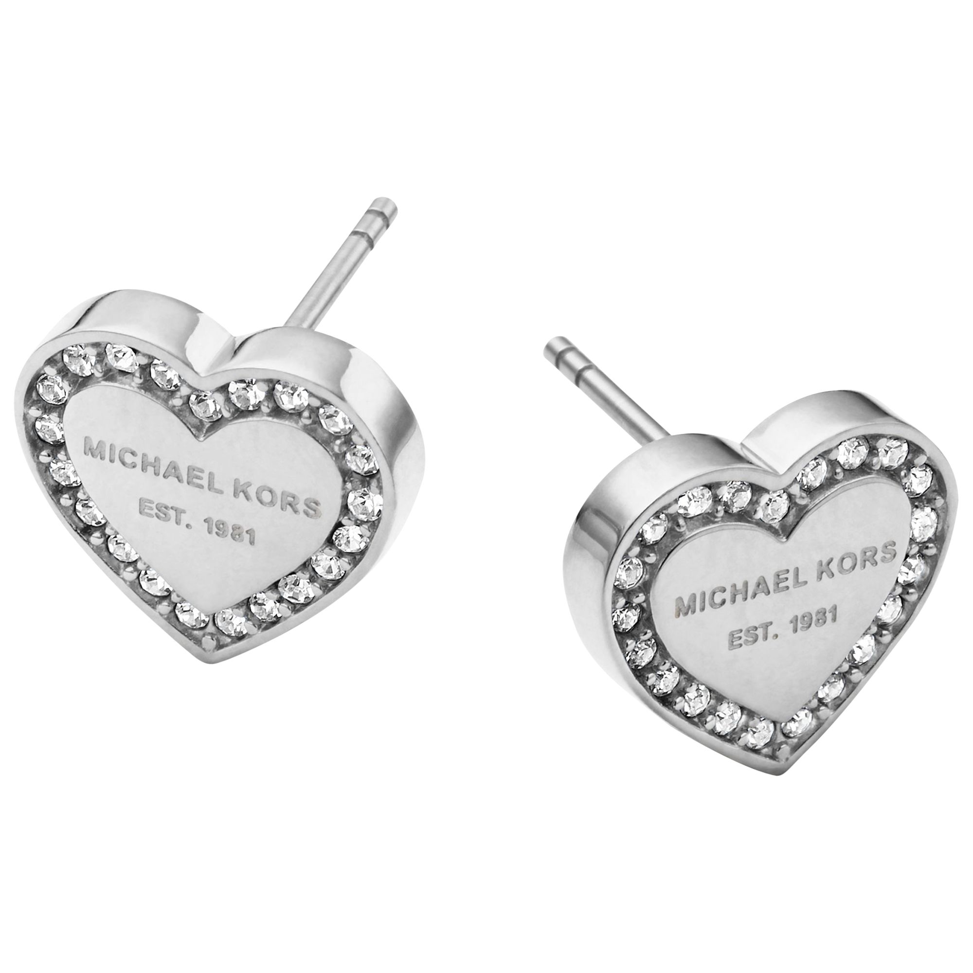 Michael Kors Heart Earrings Silver Online Sales, UP TO 52% OFF 