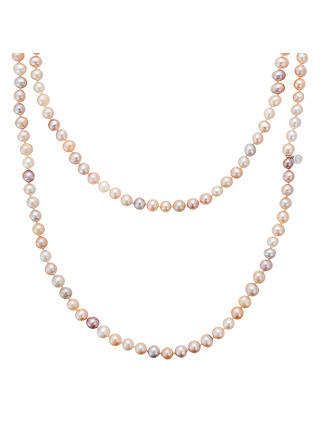 Claudia Bradby Long Freshwater Pearl Rope Necklace, Pink