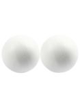 Habico Polystyrene Balls 12cm, Pack of 2, White