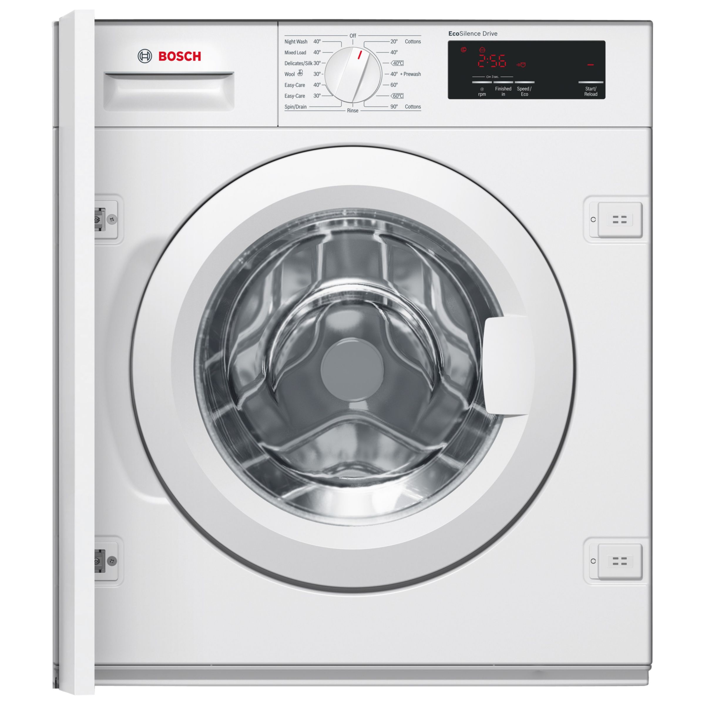 Bosch WIW28300GB Integrated Washing Machine, 8kg Load, A+++ Energy Rating, 1355rpm Spin, White