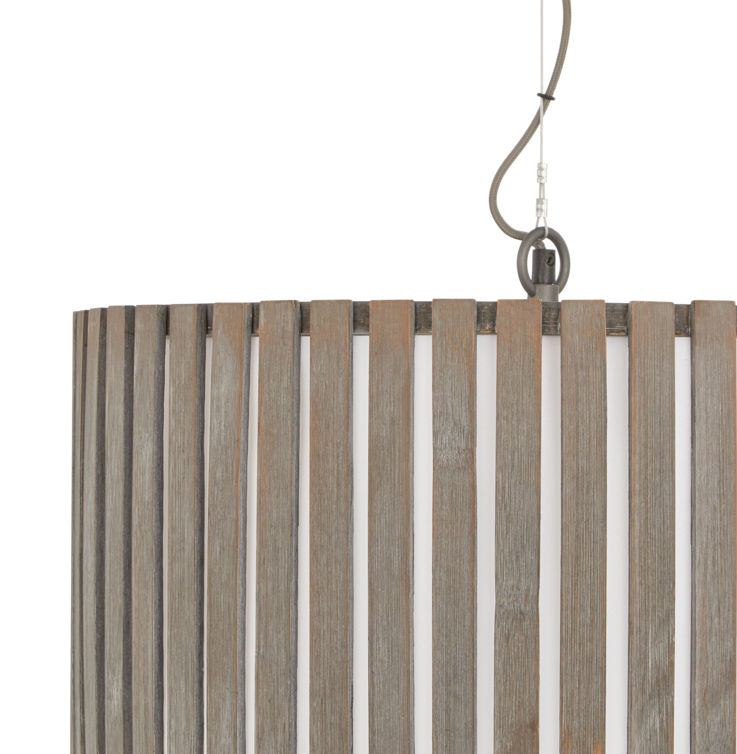 John Lewis Partners Helston Wooden Slatted Ceiling Light Grey