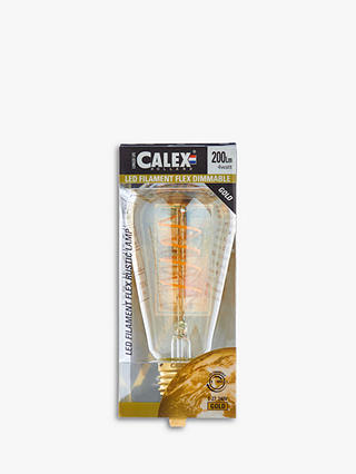 Calex 4W ES LED ST64 Flex Bulb , Clear / Gold, Dimmable