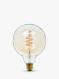 Calex 4W ES LED Dimmable Flex Filament G125 Globe Bulb, Gold