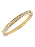 London Road 18ct Gold Portobello Raindrop Diamond Half Eternity Ring, N