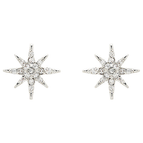 Buy Melissa Odabash Glass Crystal Star Stud Earrings, Silver | John Lewis