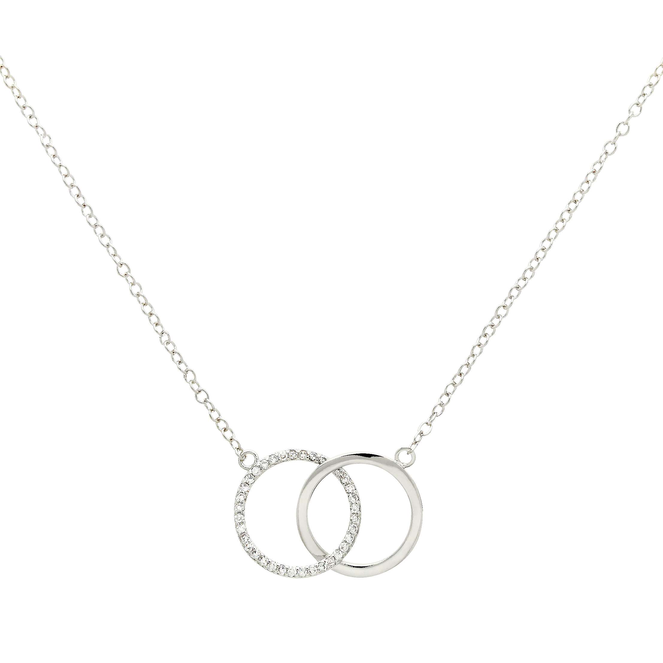 Buy Melissa Odabash Glass Crystal Double Circle Pendant Necklace Online at johnlewis.com
