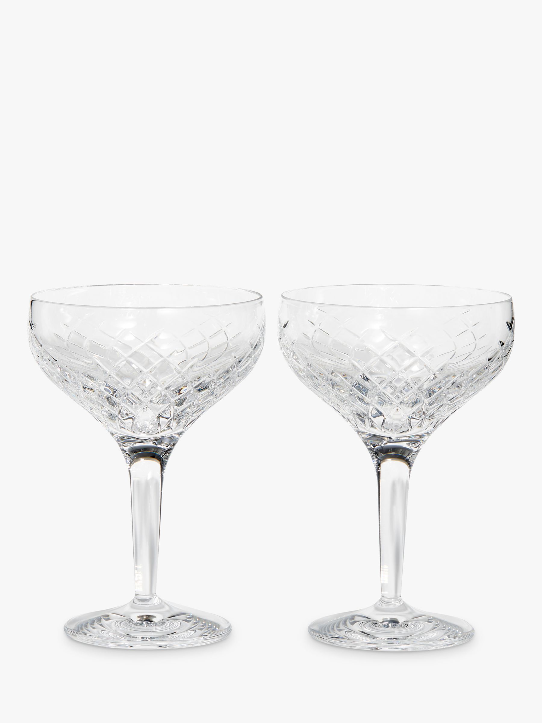Barwell Cut Crystal Champagne Coupe, Set of Four