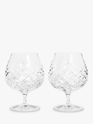 Soho Home Barwell Cut Lead Crystal Brandy Glasses, 530ml, Set of 2