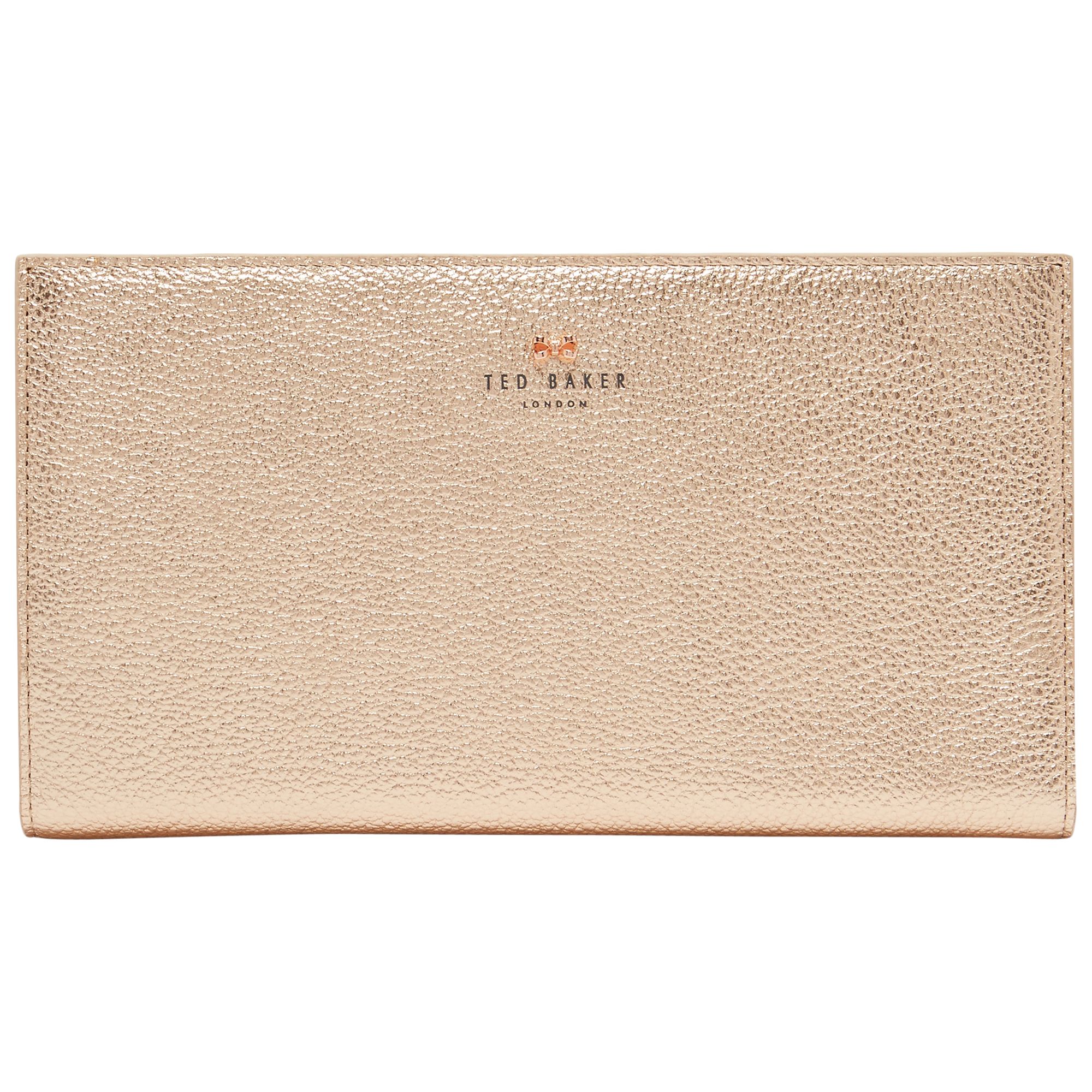 Ted Baker Bow Leather Wallet, Rose Gold