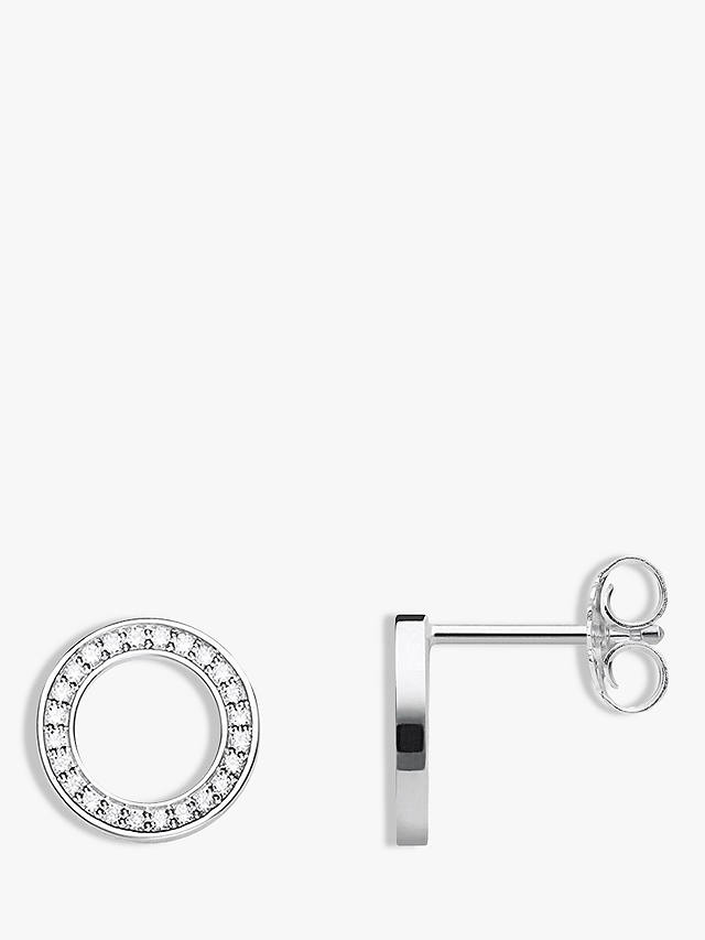 THOMAS SABO Glam & Soul Cubic Zirconia Circle Stud Earrings, Silver