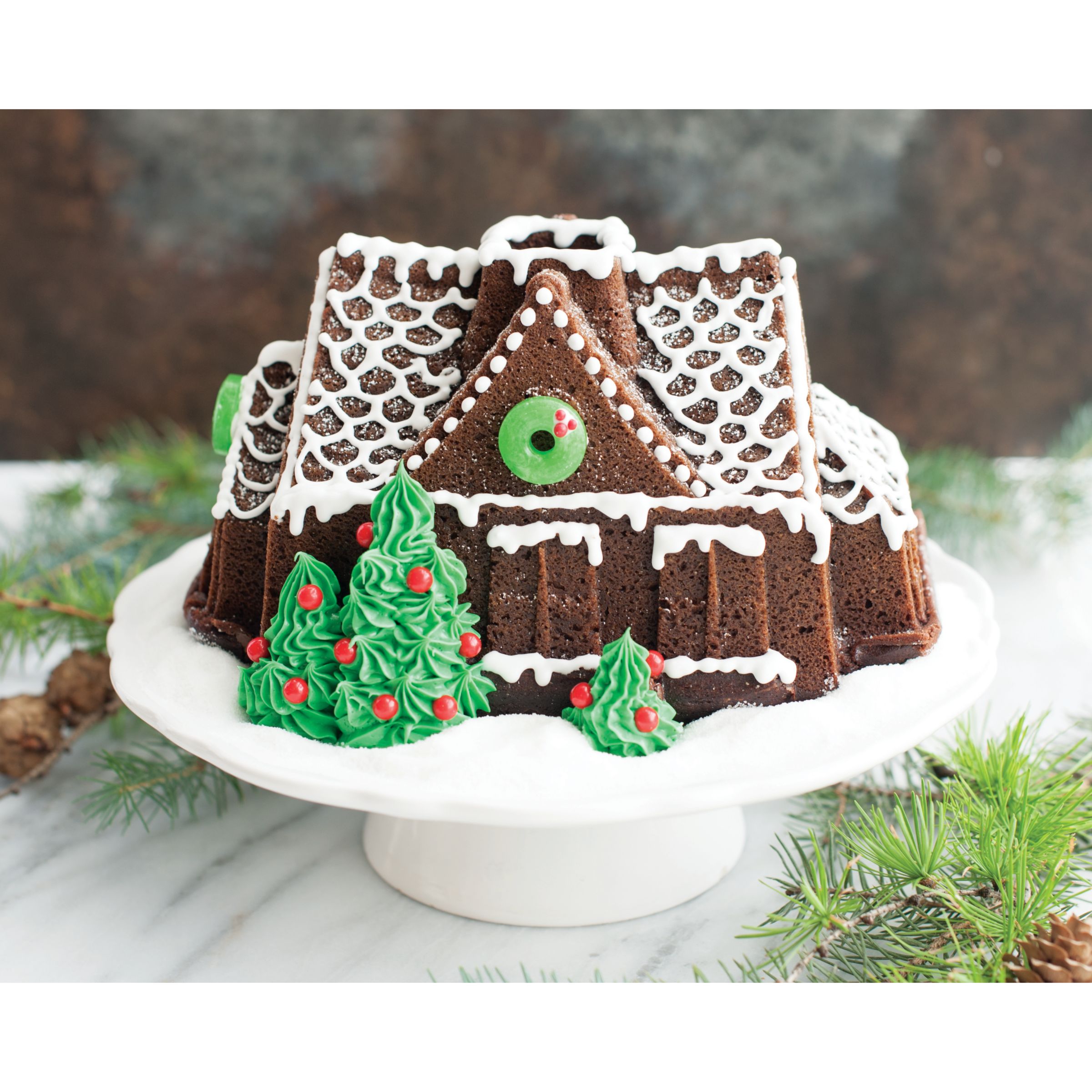 Nordic Ware Gingerbread House Bundt Pan at John Lewis & Partners