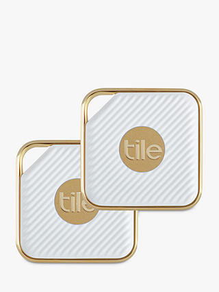 Tile Style Pro Series, Phone, Keys, Item Finder, 2 Pack, Gold