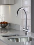 Pronteau by Abode Prostream 3-In-1 Instant Steaming Hot Water 2 Lever Kitchen Tap, Chrome
