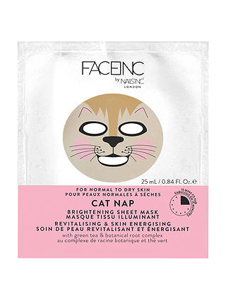 Nails Inc Face Inc Cat Nap Brightening Sheet Mask