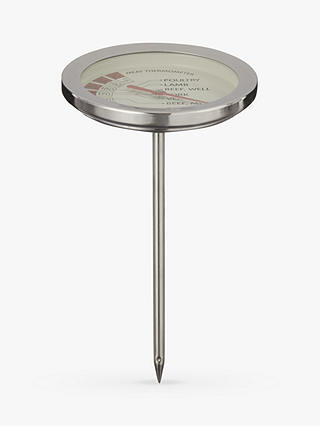 John Lewis & Partners Stainless Steel Kitchen Meat Thermometer