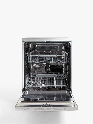 John Lewis & Partners JLDWS1328 Freestanding Dishwasher, Stainless Steel