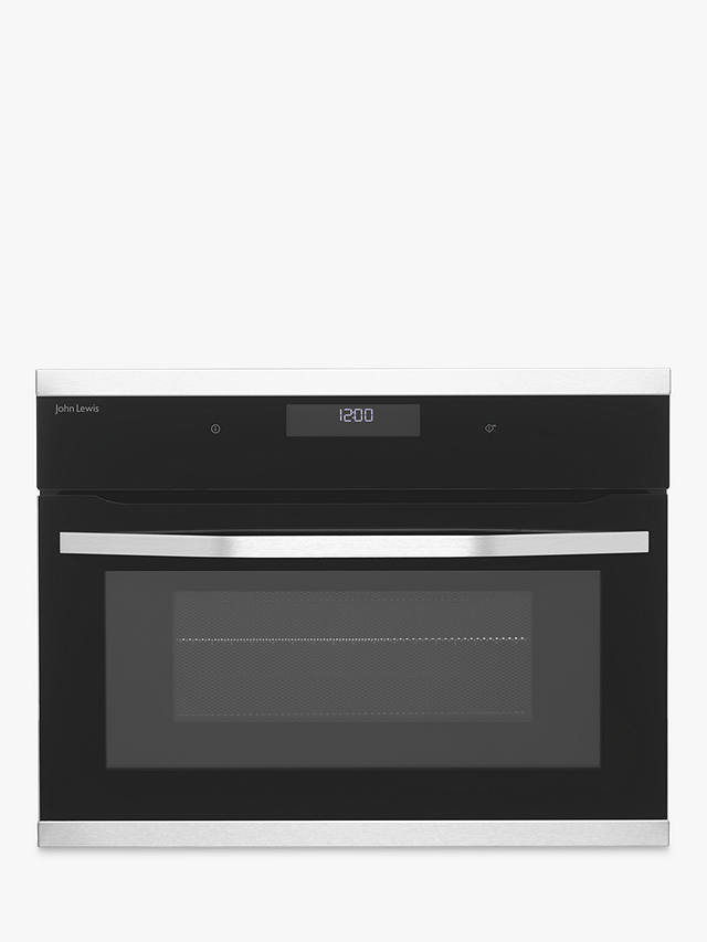 John Lewis & Partners JLBIMW433 Built-In Microwave with Grill, Black