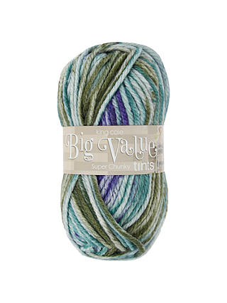 King Cole Big Value Tints Super Chunky Yarn, 100g, Pacific
