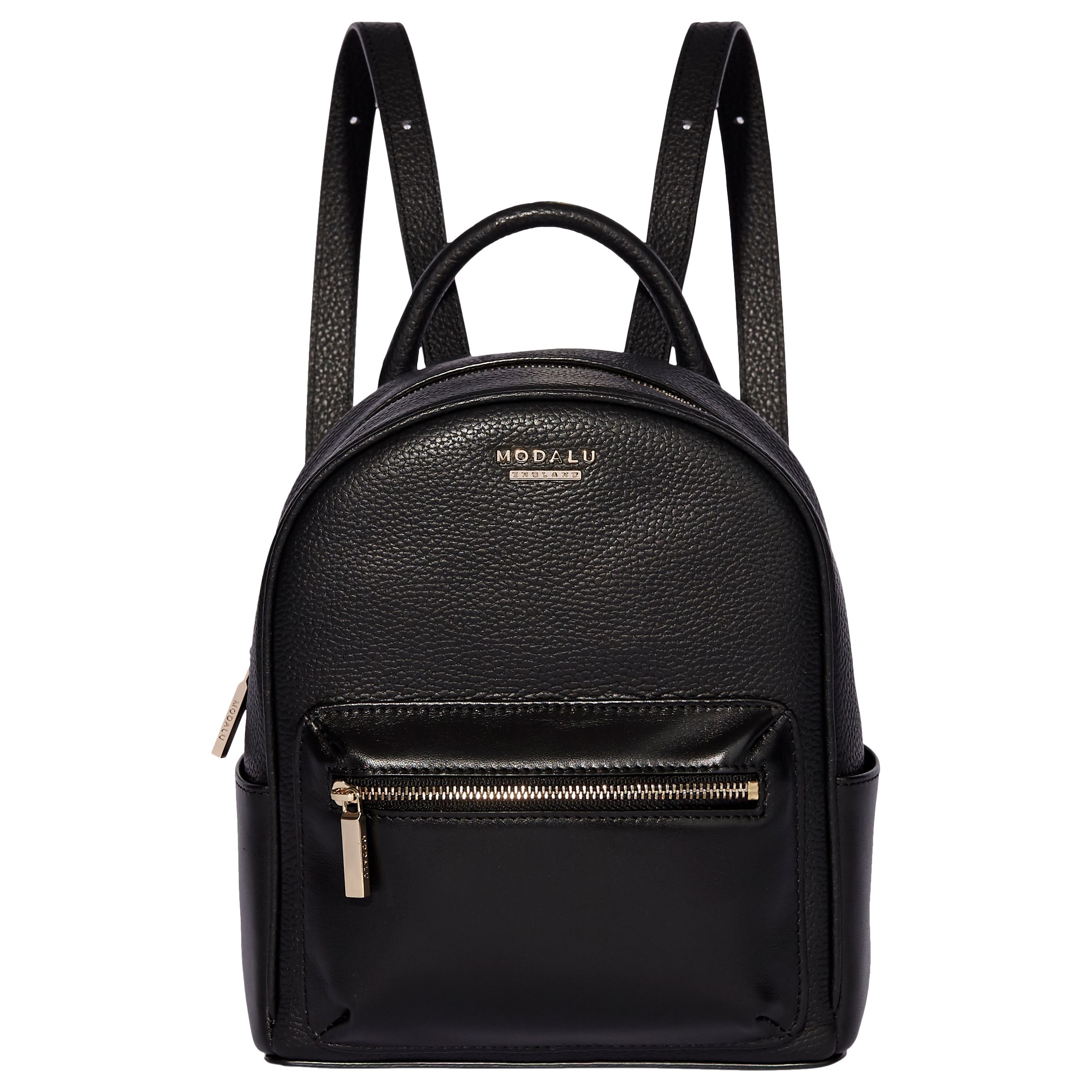 black mini backpack leather