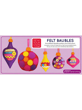 Paper and String Felt Baubles Craft Kit