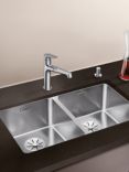 BLANCO Andano 340/340-U 2 Bowl Undermounted Kitchen Sink, Stainless Steel