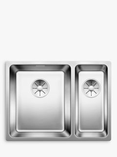 Blanco Andano 340/180-IF Inset Kitchen Sink with Left Hand Bowl, Stainless Steel