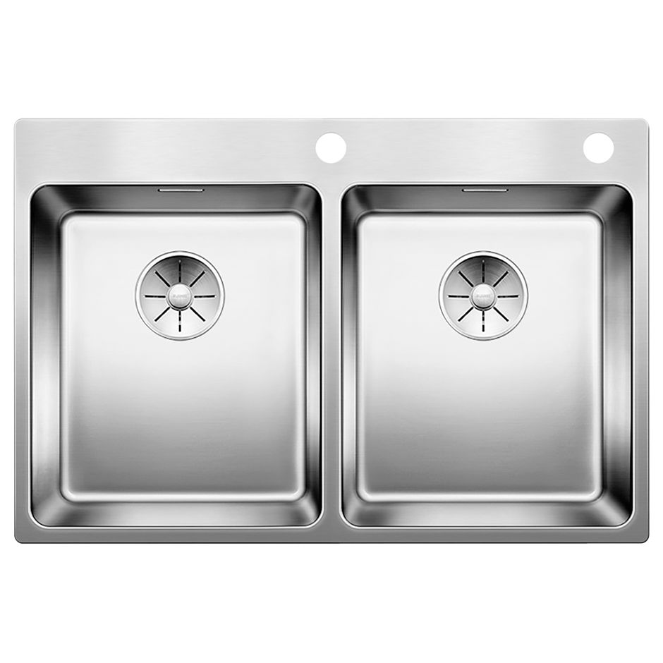 Blanco Andano 340/340IFA 2 Bowl Inset Kitchen Sink, Stainless Steel