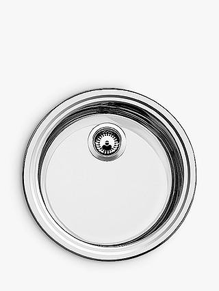 BLANCO Rondo Sol-U Single Bowl Undermounted Round Kitchen Sink, Stainless Steel