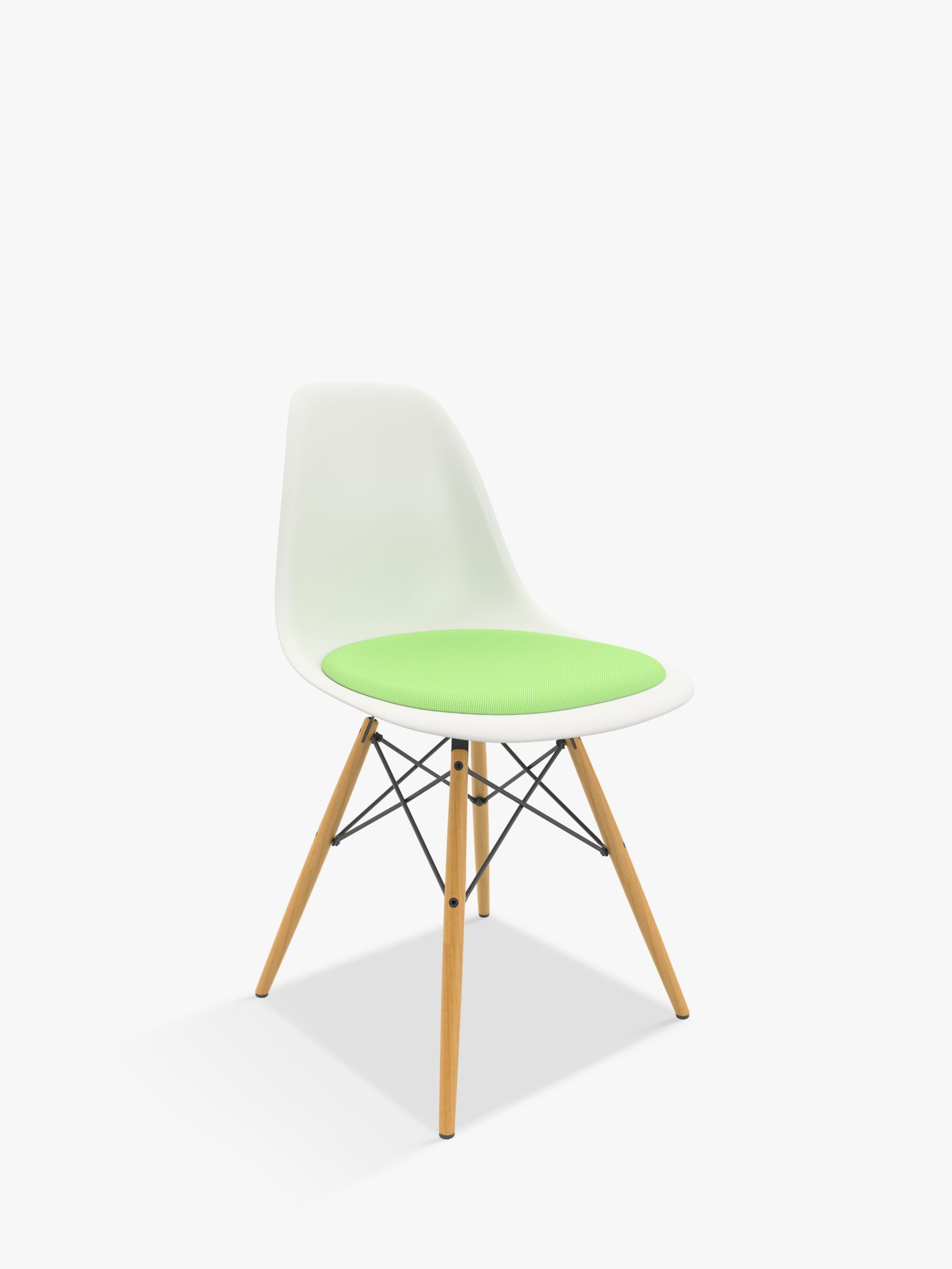 Vitra Eames DSW Side Chair, Light Maple Leg