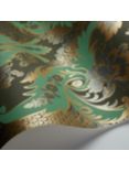 Cole & Son Aldwych Wallpaper, Green and Gold 94/5028