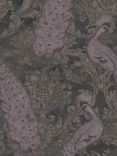 Cole & Son Byron Wallpaper, Lilac And Charcoal  94/7040